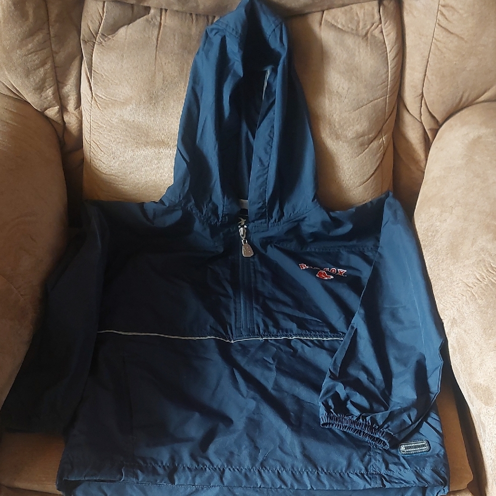 🍂🌷🏖 Gear For Sports Navy and Gray Boston Red Socks Windbreaker Jacket